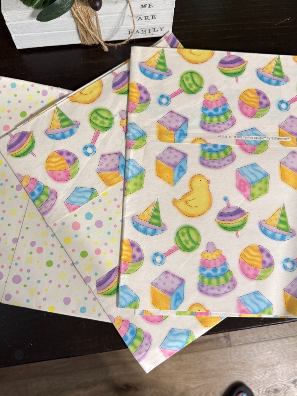 VINTAGE FLAT GIFT WRAP Wrapping PAPER Baby Shower Boy Girl Festive Designs Retro